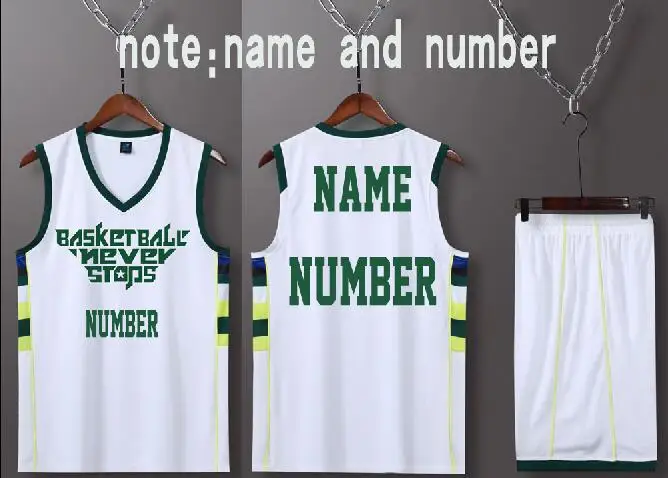 print name number Пользовательские баскетбол никогда не останавливает детский баскетбольный костюм, дети мужчины поезд соревнования баскетбольная форма, мужские баскетбольные майки наборы 4XS-5XL - Цвет: print name number