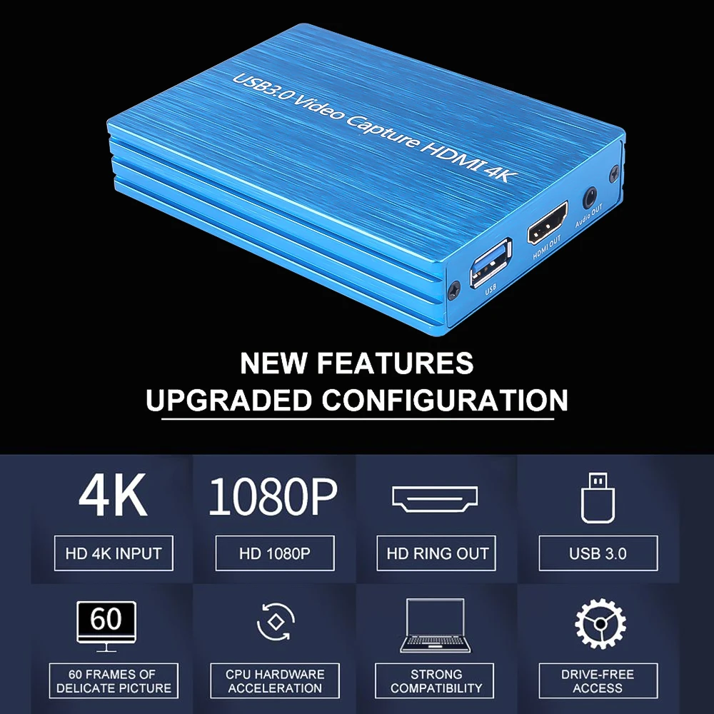 Kebidumei USB3.0 HDMI видео Захват HD 1080P к USB карта для игры потокового запись ключ 4K @