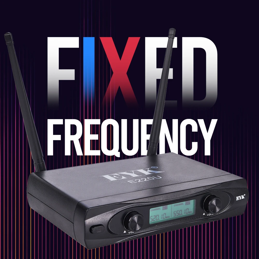 Беспроводной микрофон EYK E220U ручной двухканальный динамический UHF с