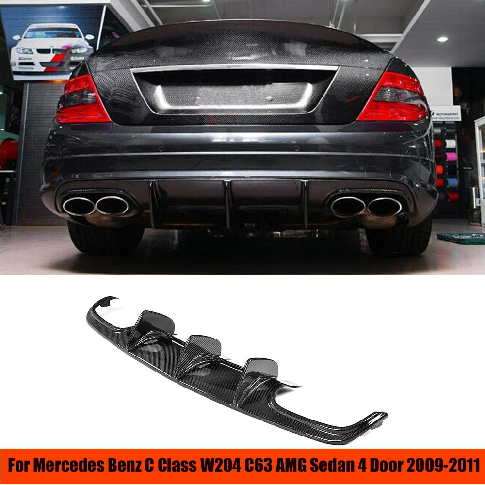 W204 спойлер из углеродного волокна/ФАП задний диффузор для Mercedes Benz C Класс C63 AMG