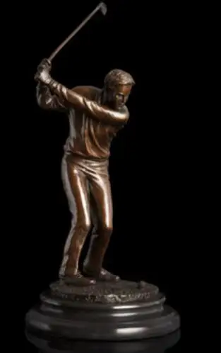 Мужчины играть в гольф женщины бронзовые Гольф ремесла были фигурки Медная