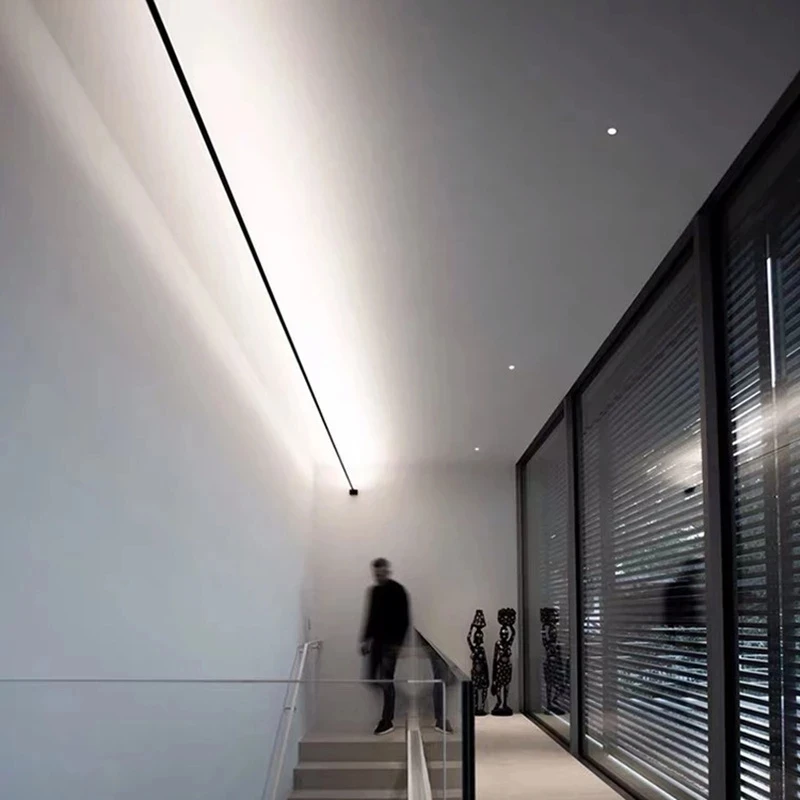 

Modern LED Wall Lamp Skyline Linear Strip Wall Sconce Minimalist Linear Wall Light For Bar Cafe Living Room Aisle Corridor