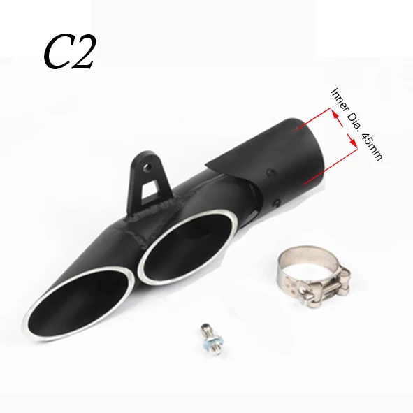 36-51 мм алюминиевый сплав универсальная Модифицированная выхлопная труба