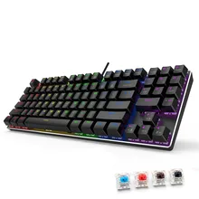 Wired Gaming Mechanical Keyboard Backlit 89 Key Anti-ghosting Blue Red Brown Switch Number keys For Game Laptop PC Russian