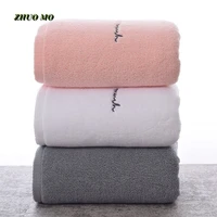 ZHUO Egyptian Cotton Bathroom Towels for Adults Sweet Letters Embroidered Bath Face Towel Thick Cotton Gift Towels for Lovers