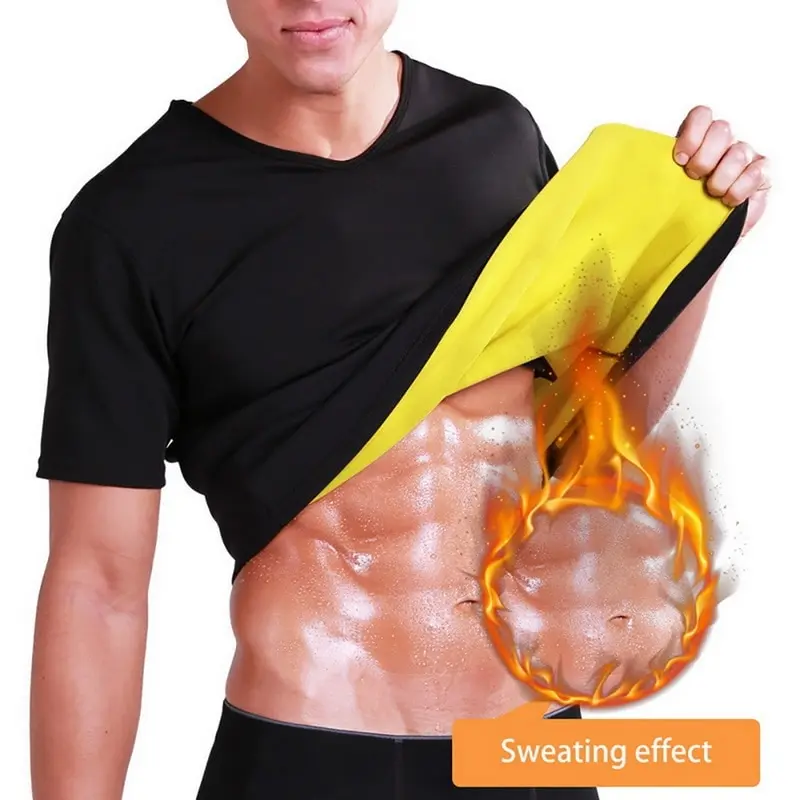 

Puimentiua Compression Skinny T Shirt Men Casual Summer Short Sleeve Tops&Tees Fashion Solid Body Shaper Slimming T-shirt