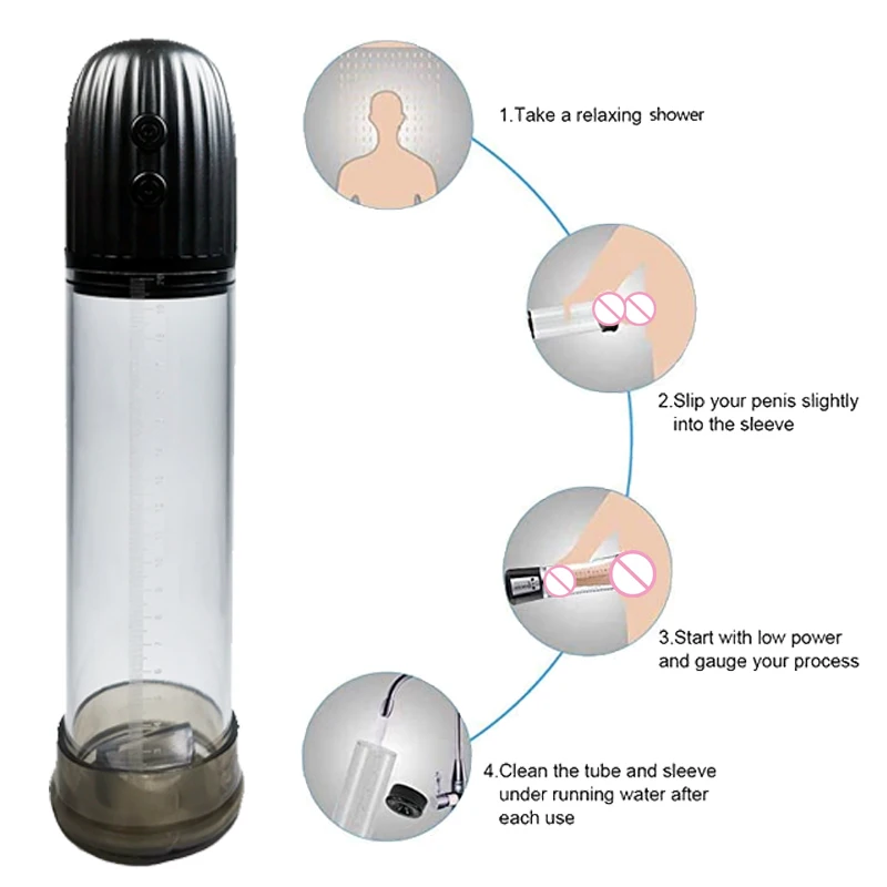 Электрический вакуумный насос для пениса увеличивающий рост мужской удлинитель