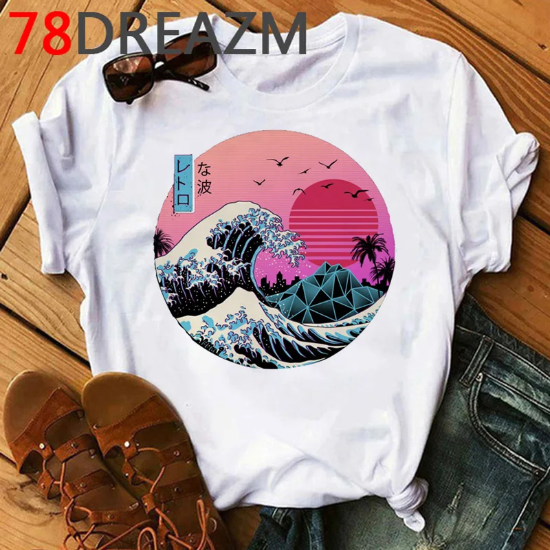 Футболка мужская с принтом Vaporwave модная смешная рубашка в стиле Харадзюку хип хоп