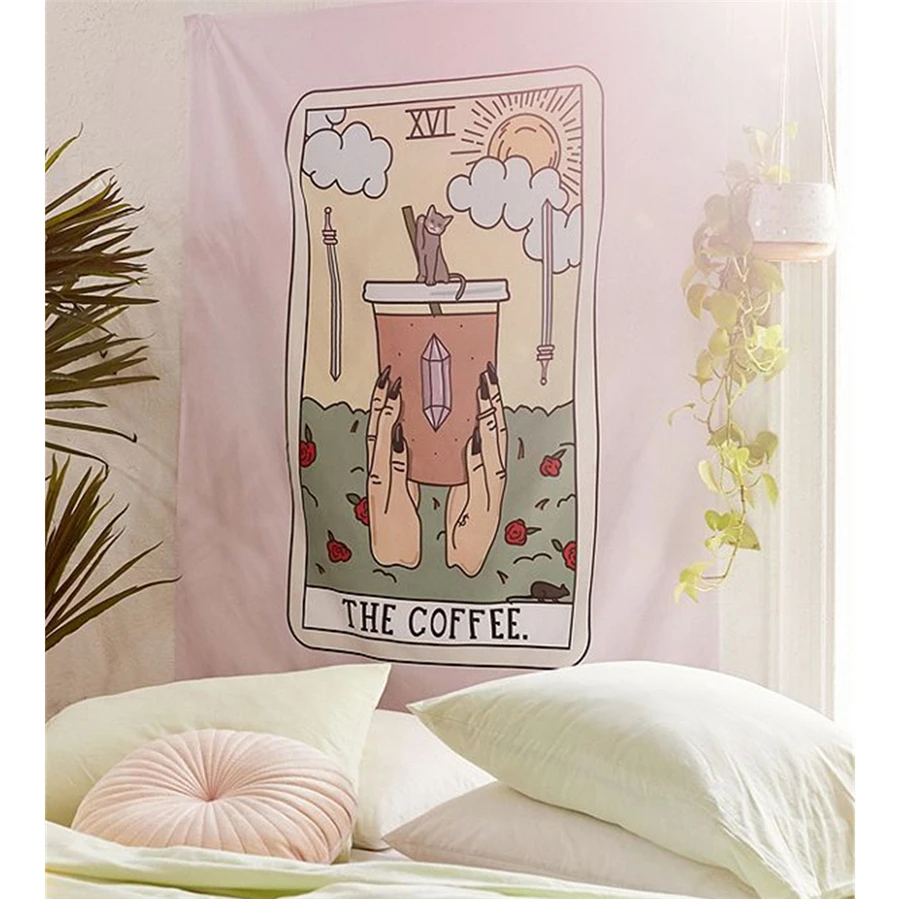 Таро гадание Висячие настенные гобелены цветочный Бохо Декор змея ручная