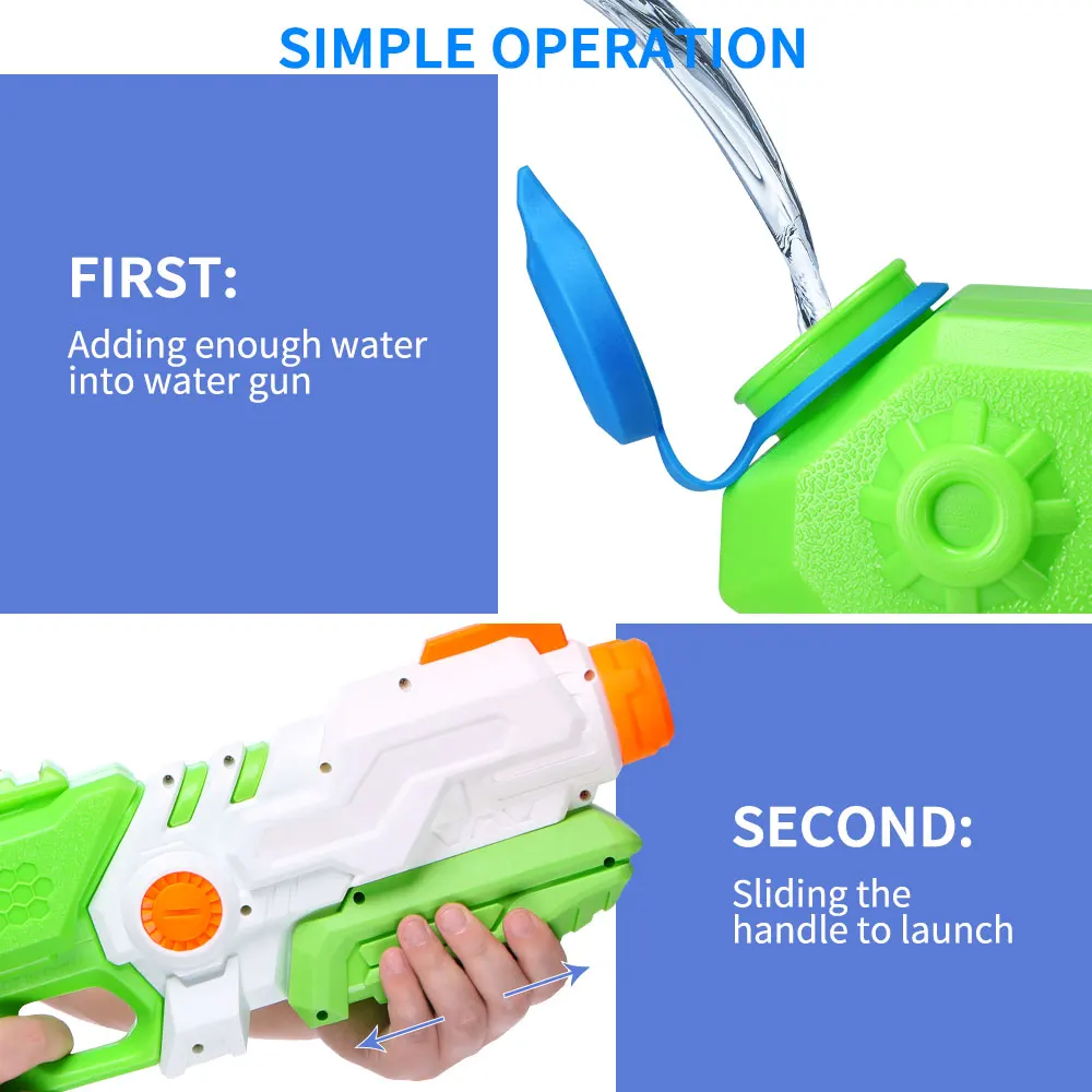 

Water Gun Pistol High Capacity Swimming Pool Outdoor Summer Kids for Child Classic Summer Fun And Family Kids Beach Games Toys