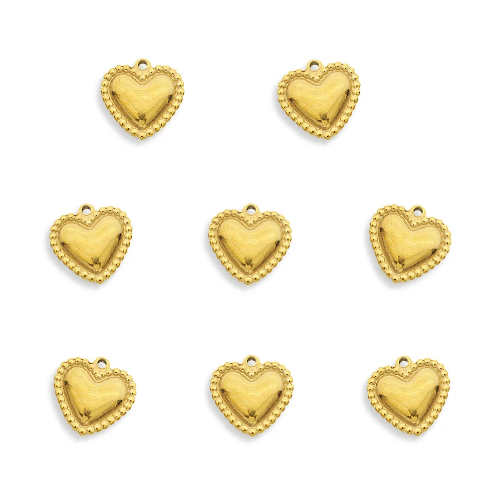 

3 шт./лот Подвеска из нержавеющей стали «сделай сам» 10x10 мм Подвески в форме сердца ювелирные изделия подвеска геометрический разъем оптовая...