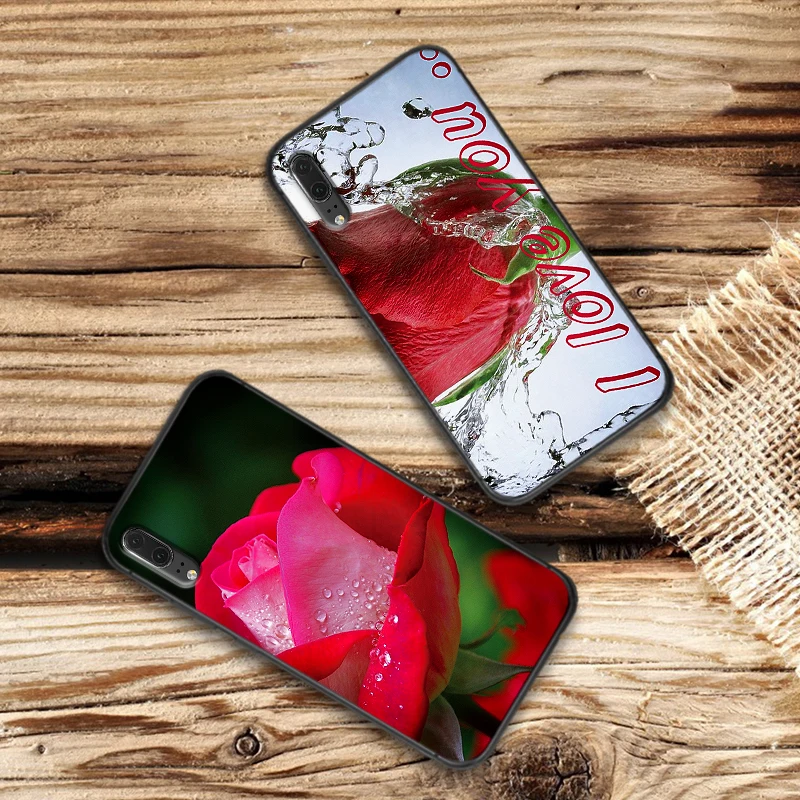 Красные розы мягкий силиконовый чехол для телефона huawei P30 Lite P20 Pro P10 2017 P Smart 2016 2019 P8