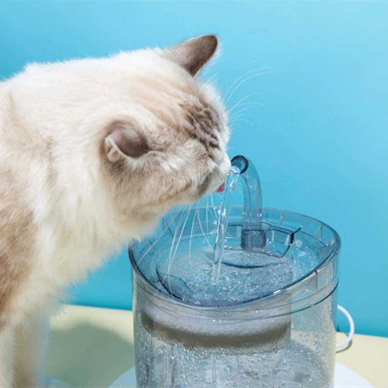 EU/US Plug 1.5L Transparent Cat Water Fountain Automatic Circulating Water Dispenser Cat Kitten Dog Puppy Pet Drinking Product