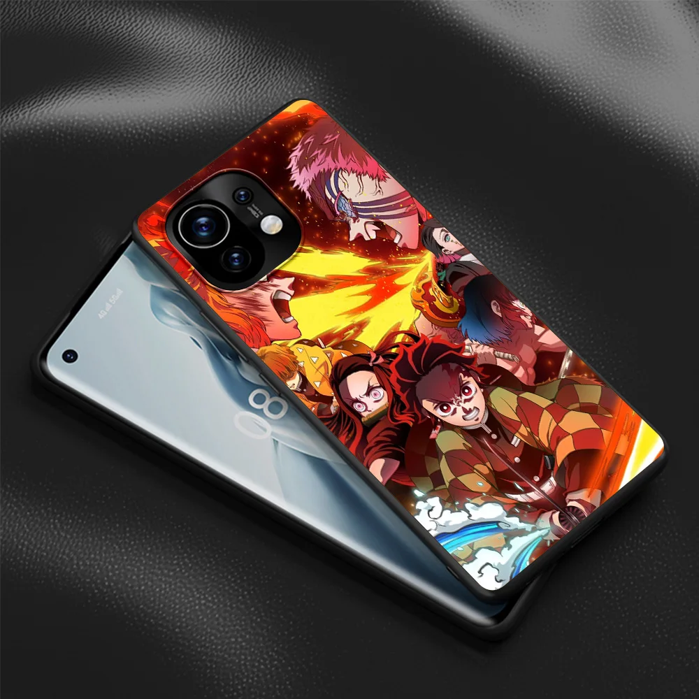 kimetsu no yaiba fundas shockproof case for xiaomi poco x3 nfc m3 pro bag soft cover for redmi 9t 11 note 10 10t lite 5g shell free global shipping