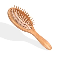 wooden paddle hair brush with bamboo bristle detangle massage scalp comb detangling brushes natural hairbrush