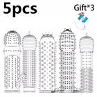 5 шт., многоразовые презервативы для увеличения пениса