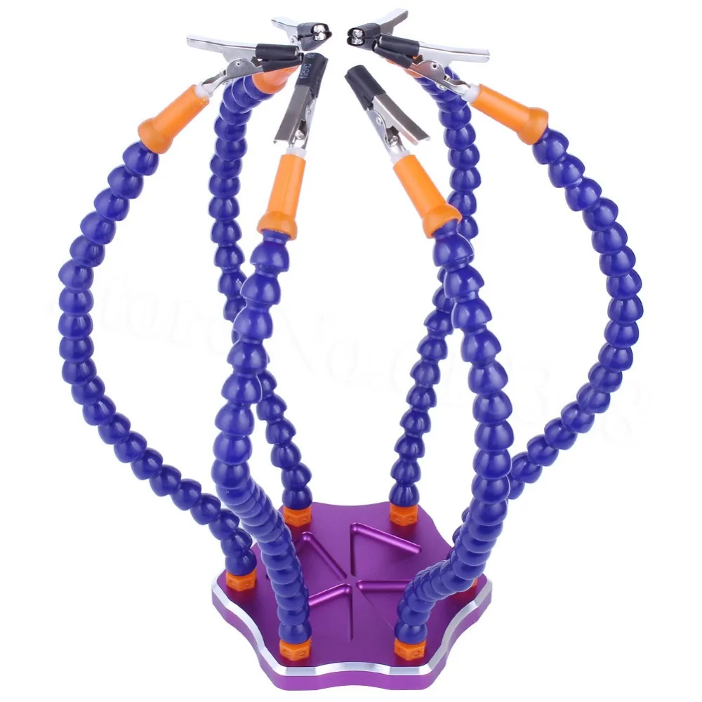 Алюминиевая паяльная станция база 6 помощь руки с вентилятором паяльник