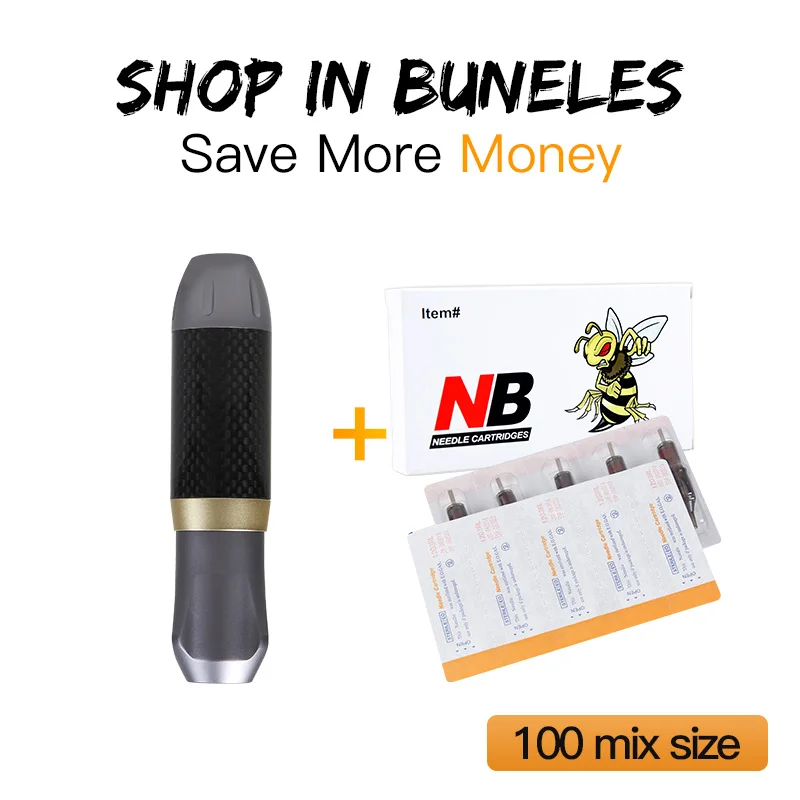 Профессиональная ручка для татуировки Ротационные машины набор игл 100 шт разные