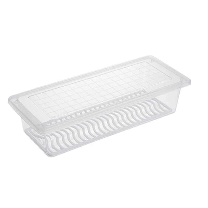 

Refrigerator Storage Containers With Removable Drain Plate And Lid, Keep Fresh For Fish, Meat, Vegetables, Fruits