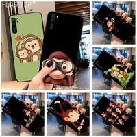 huagetop amazing monkey cartoon black phone case hull for huawei p40 p30 p20 lite pro mate 30 20 pro p smart 2019 prime