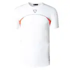 Мужская Спортивная Футболка jeansian, футболка, топы для бега, тренажерного зала, фитнеса, тренировок, футбола, с коротким рукавом, сухая посадка, LSL1050, белая