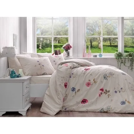 

High Quality Tac Bienna % 100 Cotton Double Linens Set 200x220 cm Duvet Cover Set Bedding Cover Set 2 pilowcase 1 Sheet