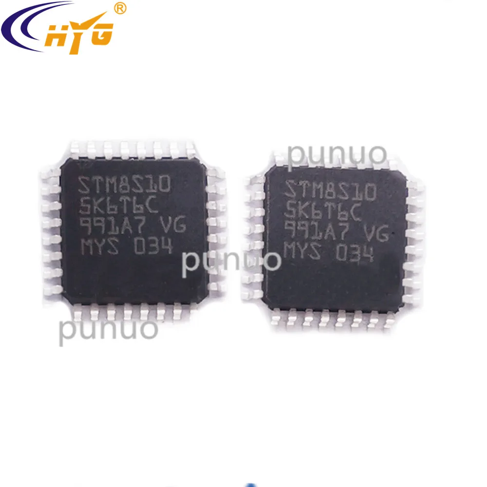 Оригинальный аутентичный STM8S105K6T6C Инкапсуляция QFP32 2 95-5 5 В 8b MCU ADC 32 КБ флэш-чип