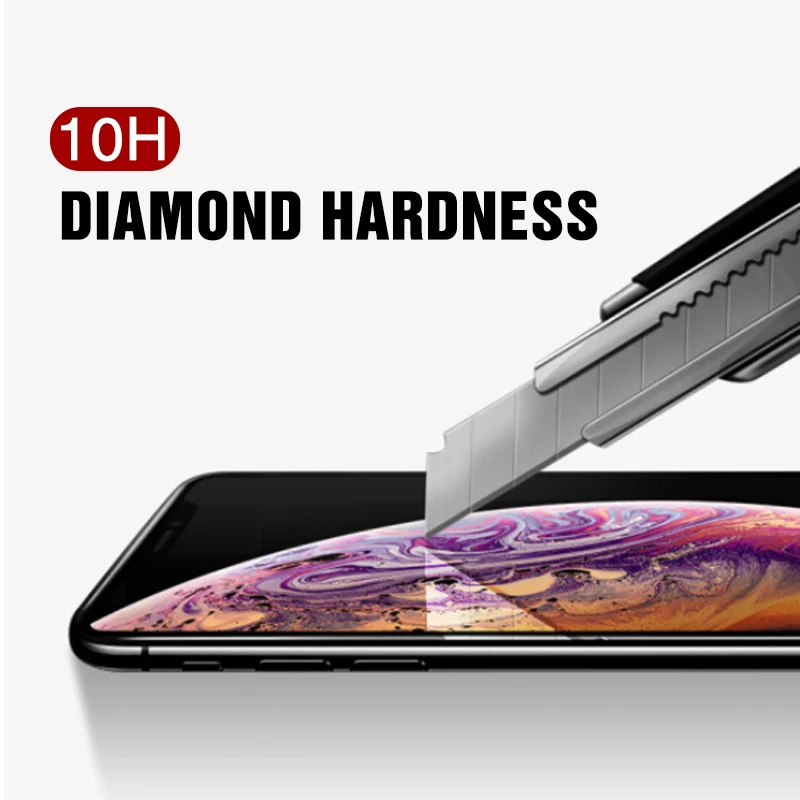 Защитное стекло 30D с изогнутыми краями для IPhone X XR XS Max закаленное полным покрытием