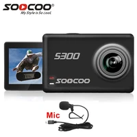 soocoo s300 4k action camera sport underwater with remote control external microphone gps touch screen image stabilization
