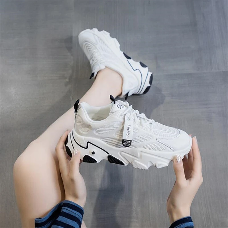 

Women Shoes Casual Sneakers 2020 Female Fashion Brand White Wedges Designer Chunky Platform Shoes for Women Sneakers