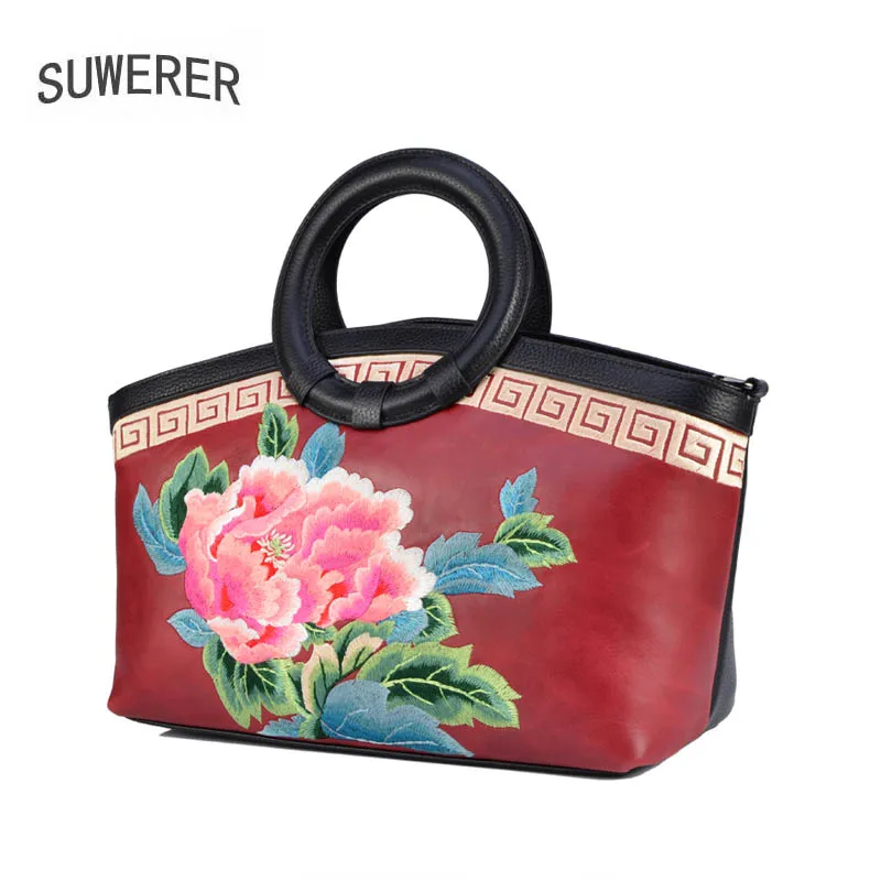 

New Luxury Handbags Handbag Women New Fashion Chinese Style Ladies Bag Exclusive Design Bag Embroidered Leather Female Bag