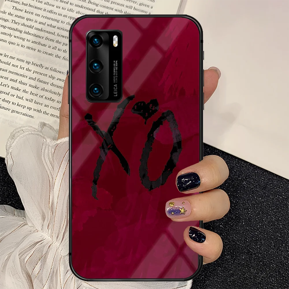 

The Weeknd XO Phone Tempered Glass Case Cover For Huawei P Nova Mate 5T 20 30 40 E Pro Lite Smart 2019 2021 Shell 3D Prime Black