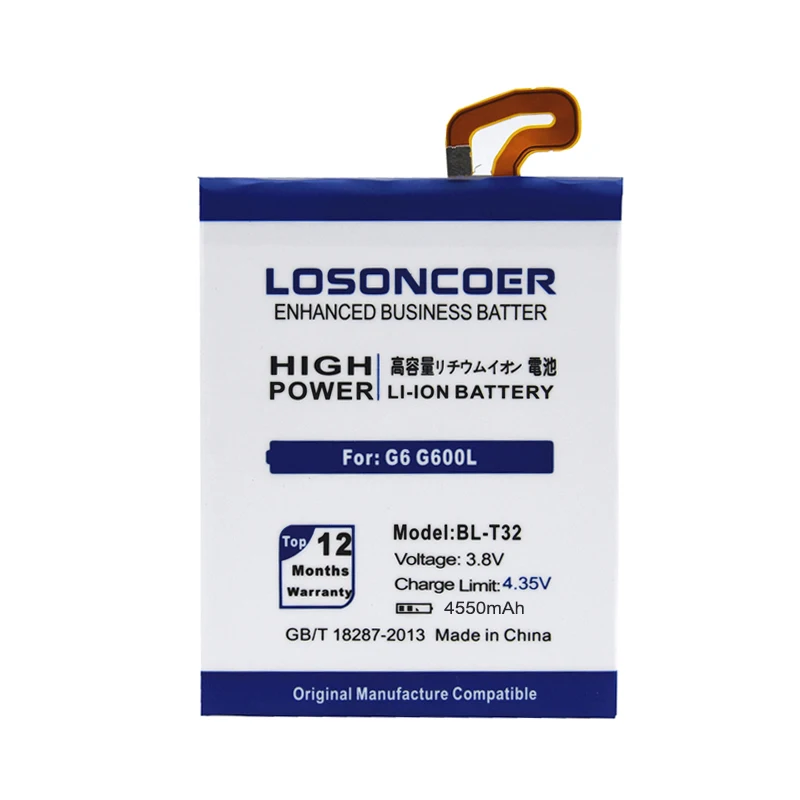 LOSONCOER 4550 мА/ч, BL-T32 Батарея для LG G6 G600L G600S H870 US997 VS988 H871 H872 H873 LS993 Батарея