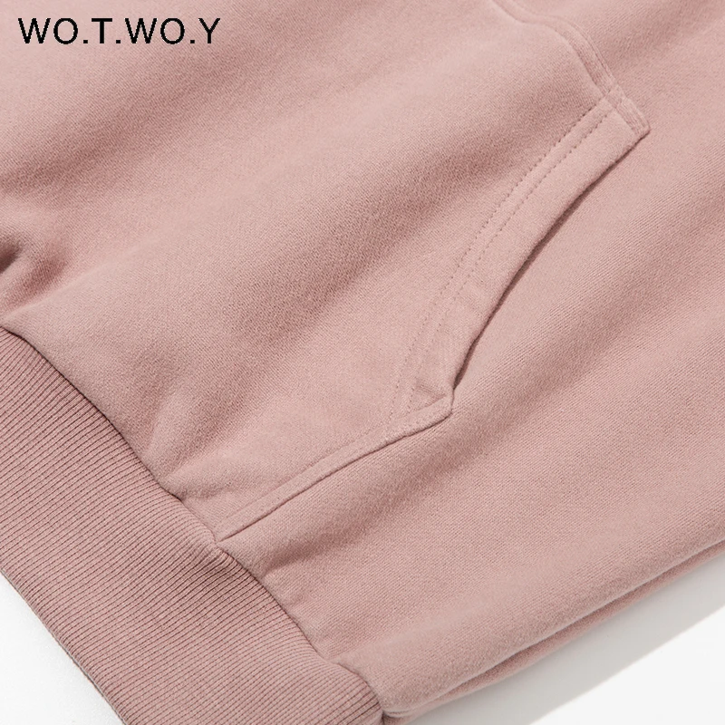 Женский утепленный флисовый свитшот с капюшоном и штаны WOTWOY комплект из двух