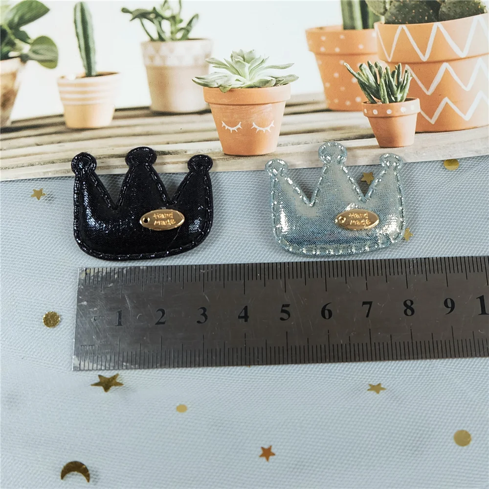 

14Pcs Padded Crown With Plate Appliques For Clothes Hat Leggings Sewing Patches DIY Headwear Hair Clips Decor Accessories S-01