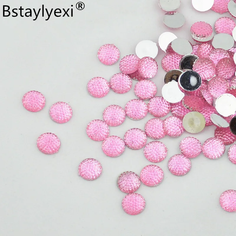 400 шт 10 мм розовый цвет кабошоны побрякушки круглые стразы/драгоценные камни