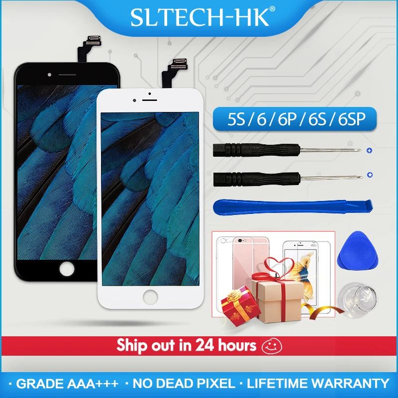 Класс AAA+++ для iPhone 6 6S 7 8 Plus lcd с 3D сила кодирующий преобразователь сенсорного экрана в сборе для iPhone 5 5S дисплей без битых пикселей