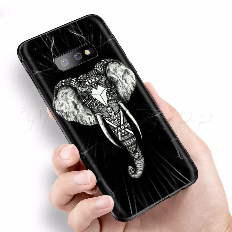 Webbedepp индийских животных Тотем слона чехол для samsung Galaxy S7 S8 S9 S10 Edge Plus Note 10 8 9 A10 A20 A30 A40 A50 A60 A70