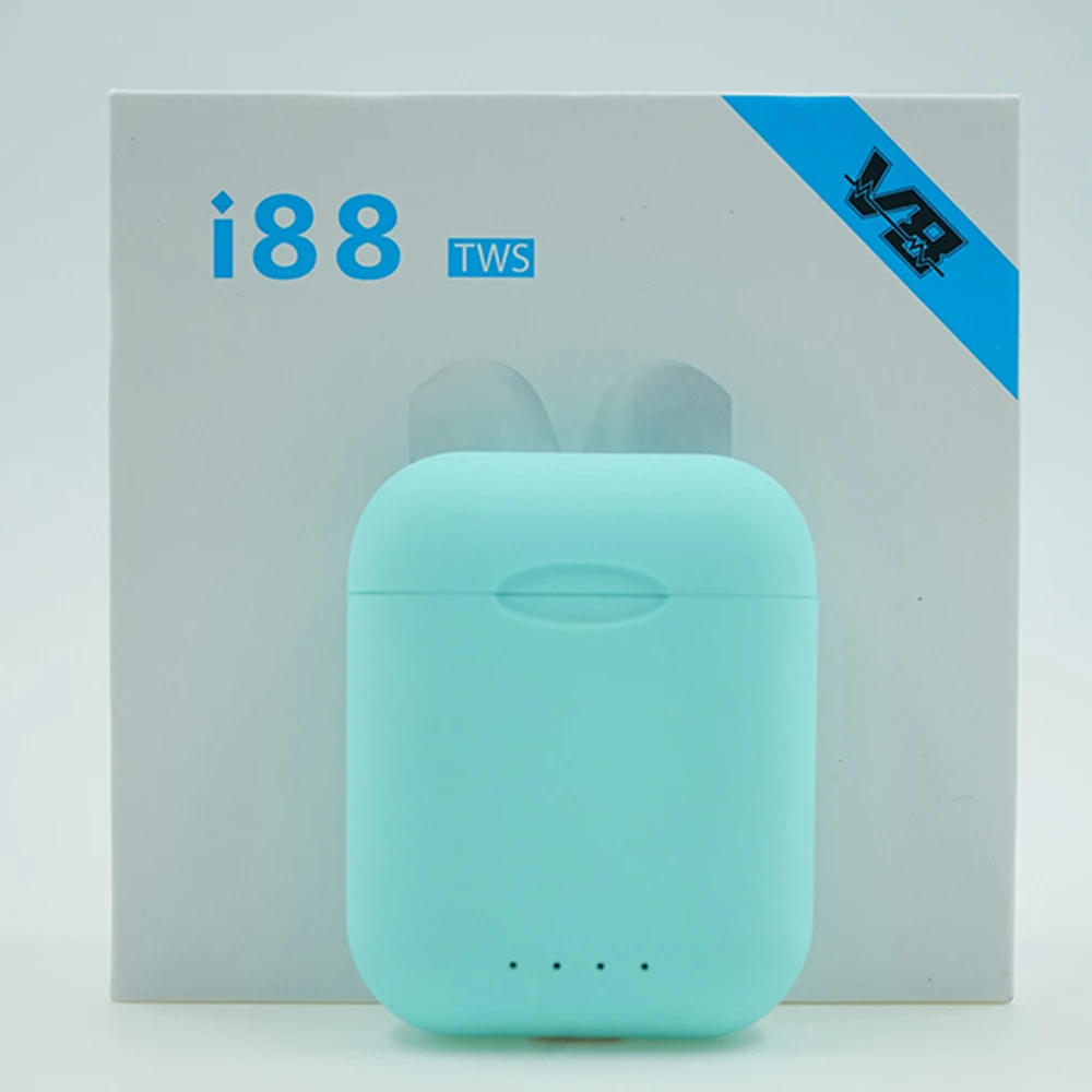 i88 green I88 TWS беспроводные наушники Bluetooth 5,0 Мини сенсорное управление стерео наушники вкладыши PK i9S i10 TWS для телефона - Цвет: i88 green