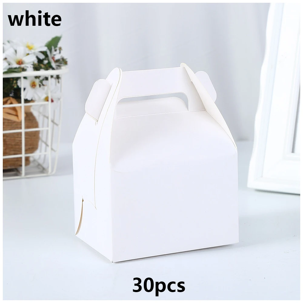 30 шт./лот сделай сам выпечка торт печенье натуральная коричневая белая коробка