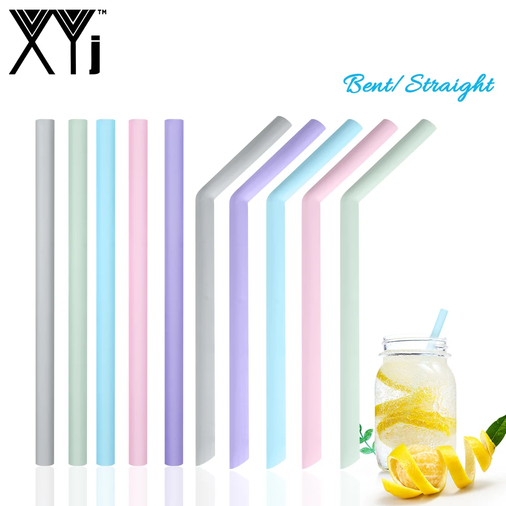 Красочное питье набор соломинок многоразовая Гибкая соломка пузырьковый чай