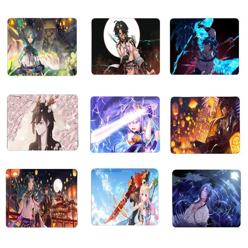 

Small Hu Tao Mouse Mat Genshin Impact Table Gaming Keyboards Accessories Gamer Mousepad Anime Pad Laptop Desk Keyboard Carpet Pc