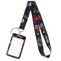 yl37 movie inspiration print keychain ribbon lanyards for keys id badge holder card phone straps hanging rope lariat