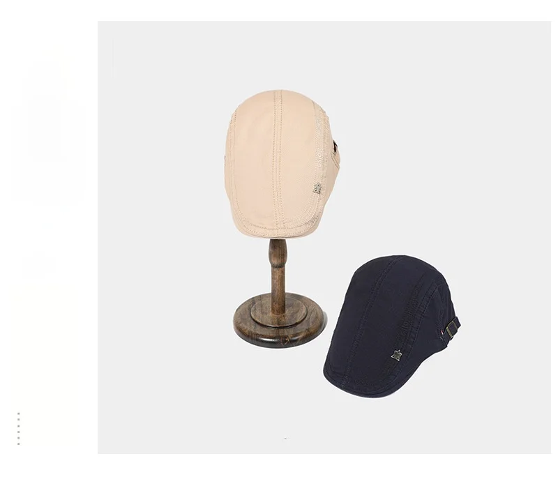 Корейский хлопок шляпа оптовая британский стиль Мужская однотонная утка язык