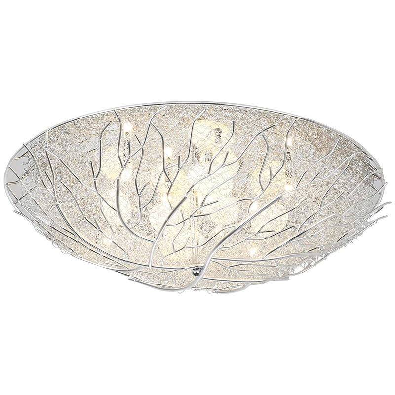 Aluminum Bird Nest Ceiling Lamp Round Handmade Mediterranean Conference Romantic Living Room Bedroom Study Terrace Creative
