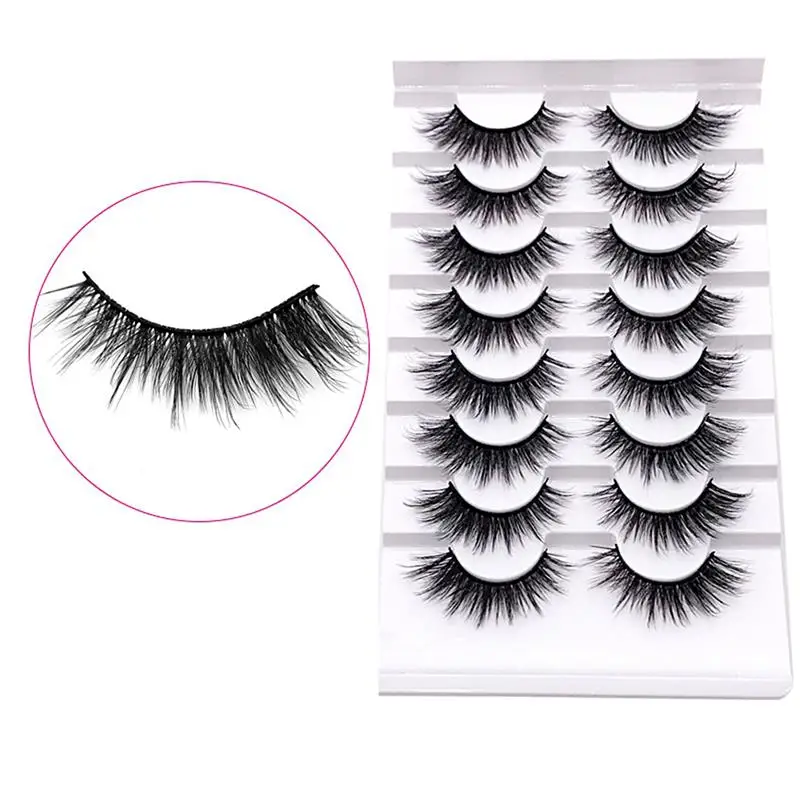 

8 Pairs Eyelashes Set Fashion Realistic 8D False Natural Eyelashes Makeup Eyelashes Eyelashes Makeup Tools for Women Girls