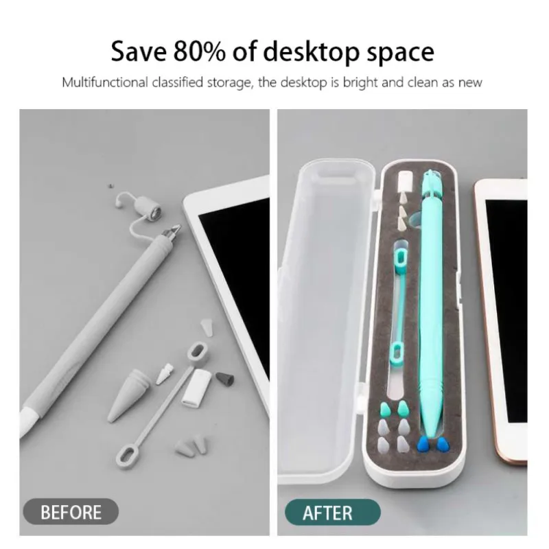 

1PC Pencil Holder Case For Apple Pencil Storage Box Hard cover Portable Case For Airpods Air Pods apple pencil accessories