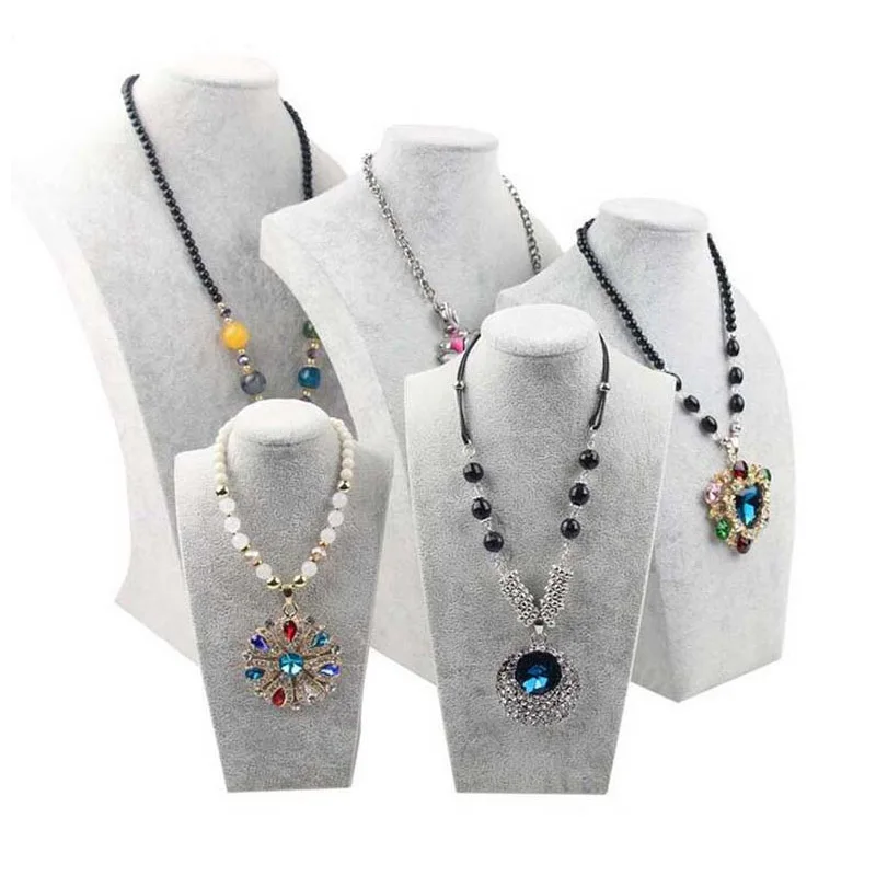 Лидер продаж высококачественные роскошные бархатные серые ожерелья с