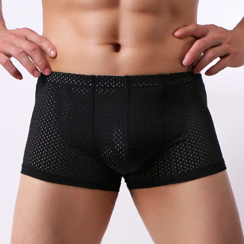 Мужские повседневные Сексуальные трусы-боксеры новинка 2020 мужские сетчатые