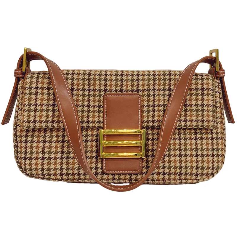 

Houndstooth bag women's bag 2021 Luxury bag new Crossbody Bag One shoulder portable fashion antique underarm bag